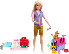 Barbie Playset Salvataggio e Recupero Animali con scimmietta e cucciolo di tigre