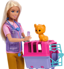 Barbie Playset Salvataggio e Recupero Animali con scimmietta e cucciolo di tigre