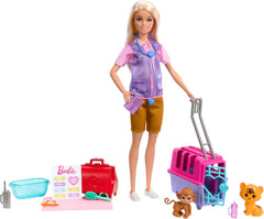 Barbie Playset Salvataggio e Recupero Animali con scimmietta e cucciolo di tigre