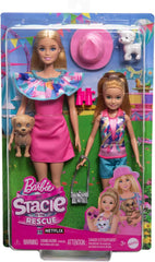 Barbie e Stacie Set con abiti estivi e due cuccioli