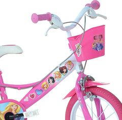 Bici per bambina Fairytale Princess 14 con rotelle e doppio freno