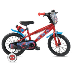 Bici per bambino Marvel Spiderman 14 pollici con telaio in acciaio e doppi freni 