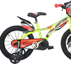 Bici per bambino Raptor 14 con doppi freni, telaio e ruote in acciaio