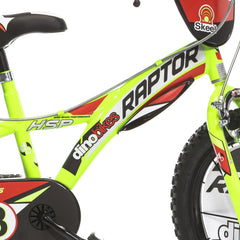Bici per bambino Raptor 16 pollici con doppi freni, telaio e ruote in acciaio