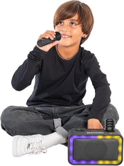 Cassa Wireless con 2 Microfoni Senza Filo, Radio, RGB