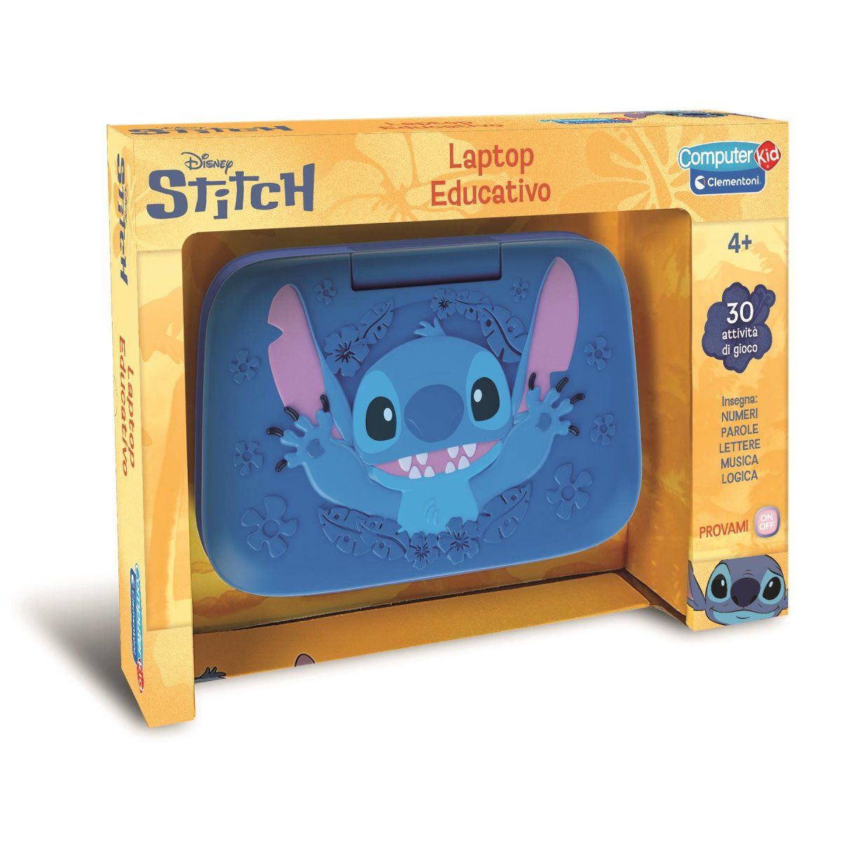 Clementoni - Laptop Educativo Stitch con giochi educativi e 30 attività per l'apprendimento