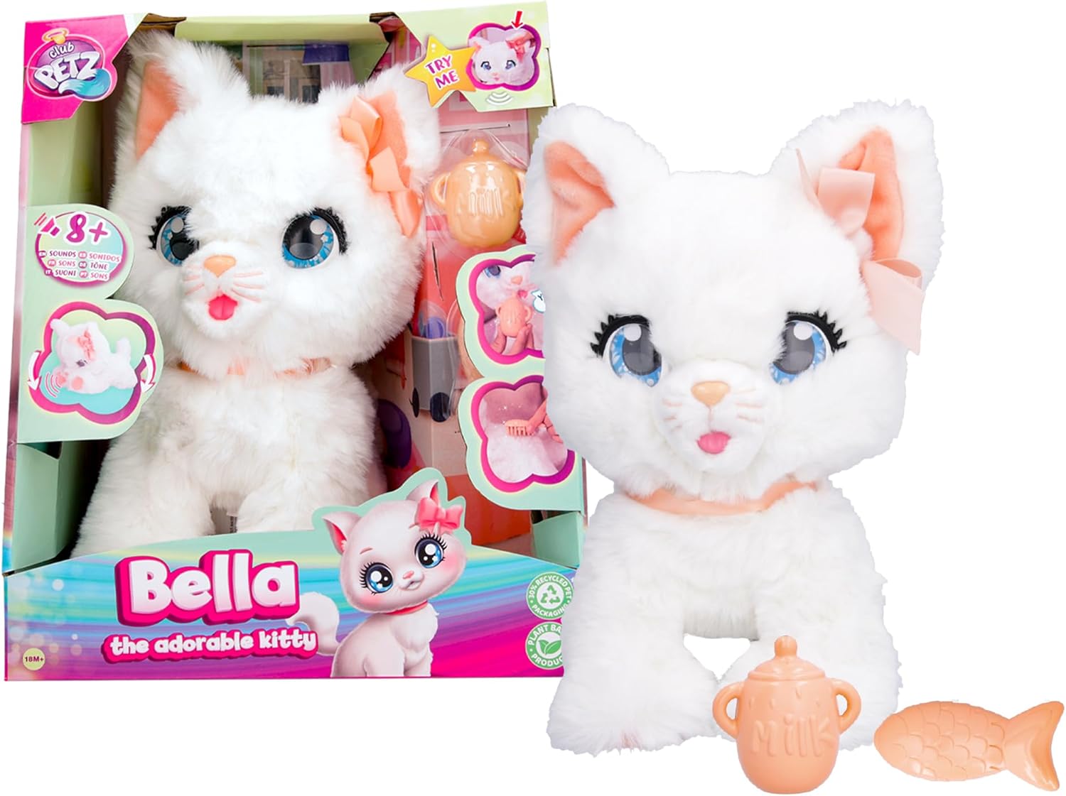 Club Petz - Bella Gattino Peluche con Funzioni e Suoni