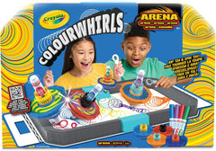 Crayola - ColourWhirls la Trottola dei Colori Battle Arena con 4 Trottole