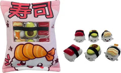 Cuscino peluche con 6 mini peluches Sushi
