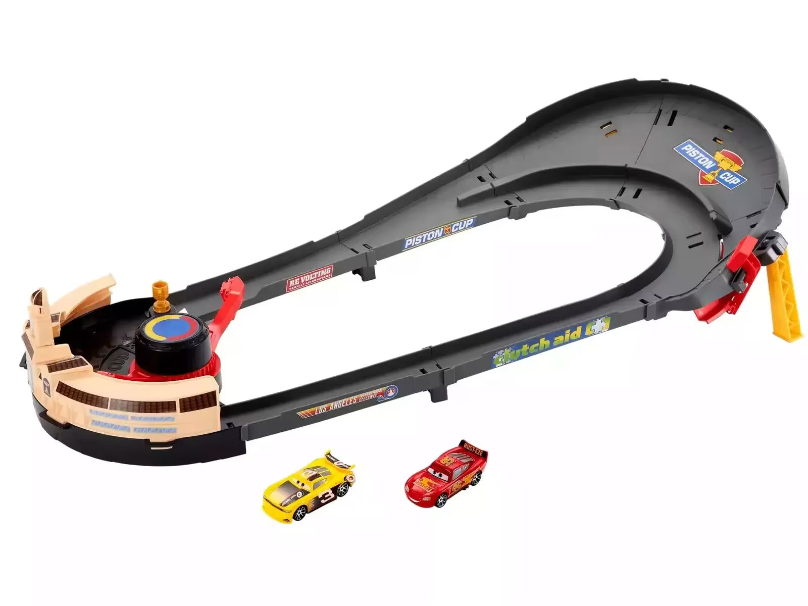 Disney Pixar Cars - Playset Pista Nascar Lane Change Race con due macchinine