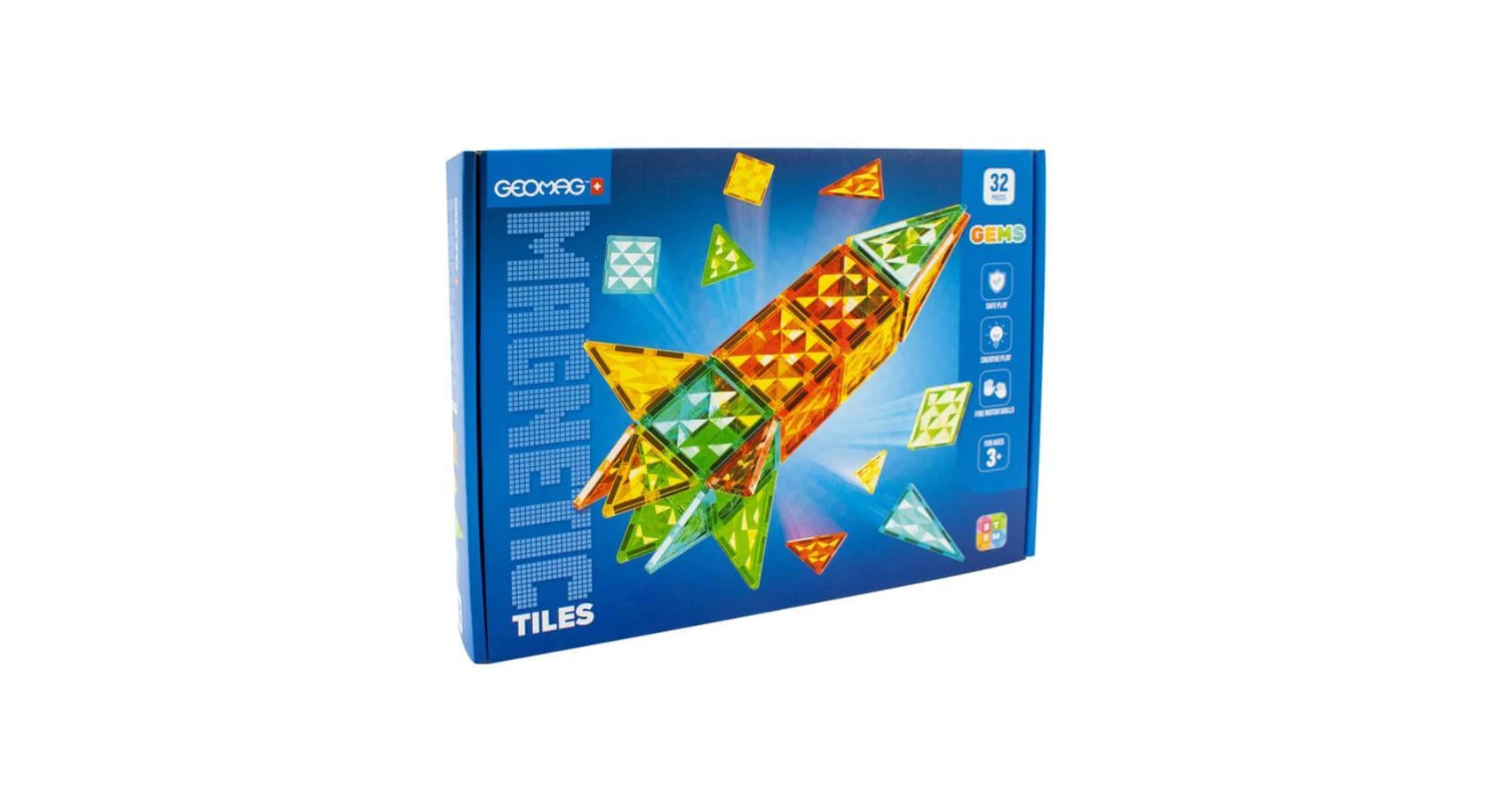 Geomag - Magnetic Tiles Gems Rocket 32 Pz