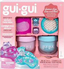 Gui Gui Exclusive Deluxe Twin Pack Slime glitterato con decorazioni 