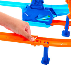 Hot Wheels - Set Pista del Mega Ciclone con due giri della morte e macchinina