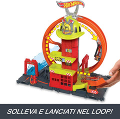 Hot Wheels City - Caserma dei Pompieri con Super Loop inclusa una macchinina