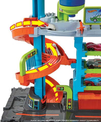 Hot Wheels City - Mega Torre Autolavaggio con macchinina e serbatoi per l'acqua