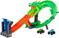 Hot Wheels Monster Truck - Set Pista Demolizione del Drago