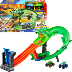 Hot Wheels Monster Truck - Set Pista Demolizione del Drago