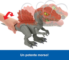 Jurassic World Crushivores - Spinosauro Cage Crasher con accessori a sorpresa