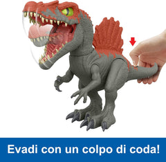 Jurassic World Crushivores - Spinosauro Cage Crasher con accessori a sorpresa
