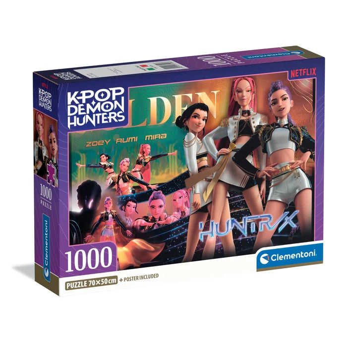K-Pop Demon Hunters Huntrix Puzzle 1000 pezzi con poster