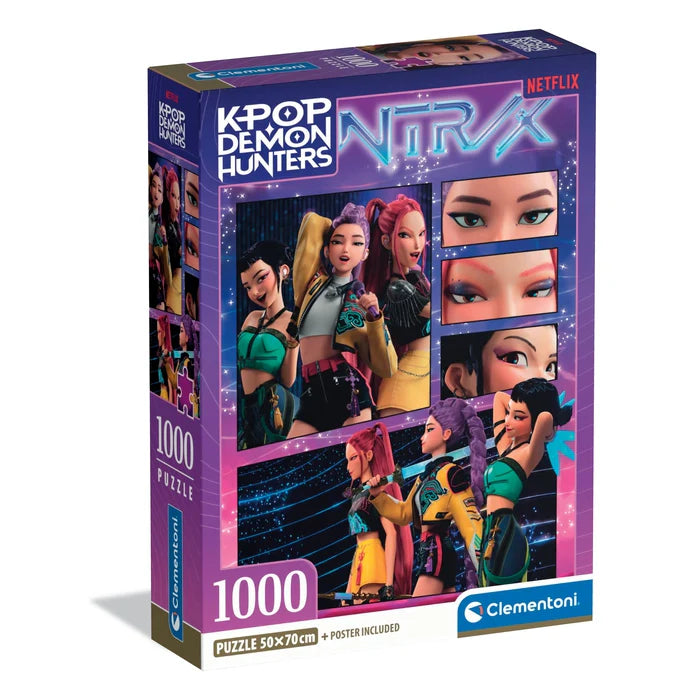 K-Pop Demon Hunters Huntrix Puzzle 1000 pezzi con poster