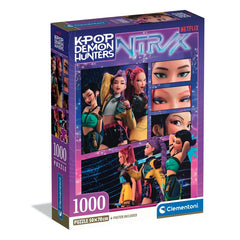 K-Pop Demon Hunters Huntrix Puzzle 1000 pezzi con poster