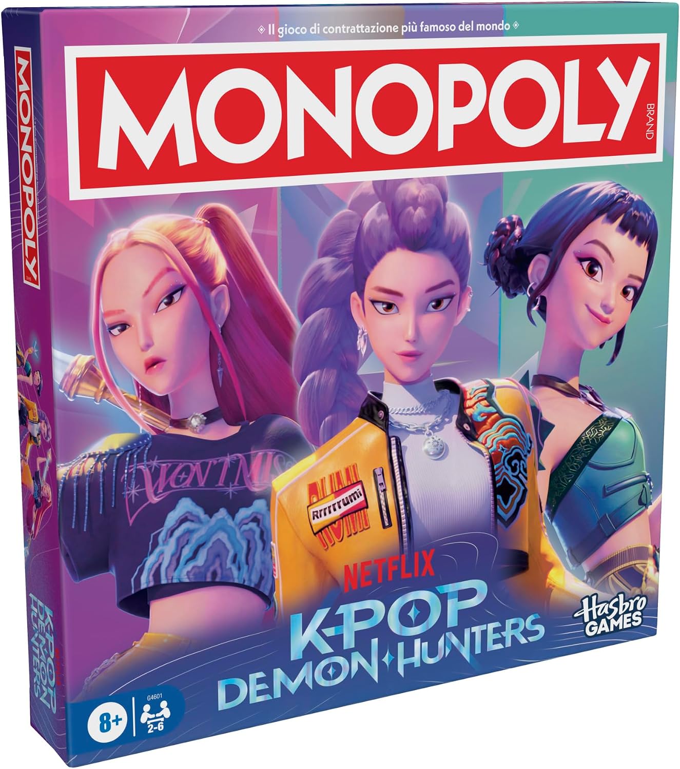 K-Pop Demon Hunters Monopoly Edizione speciale - Scegli una pedina tra i protagonisti e acquista più concerti che puoi