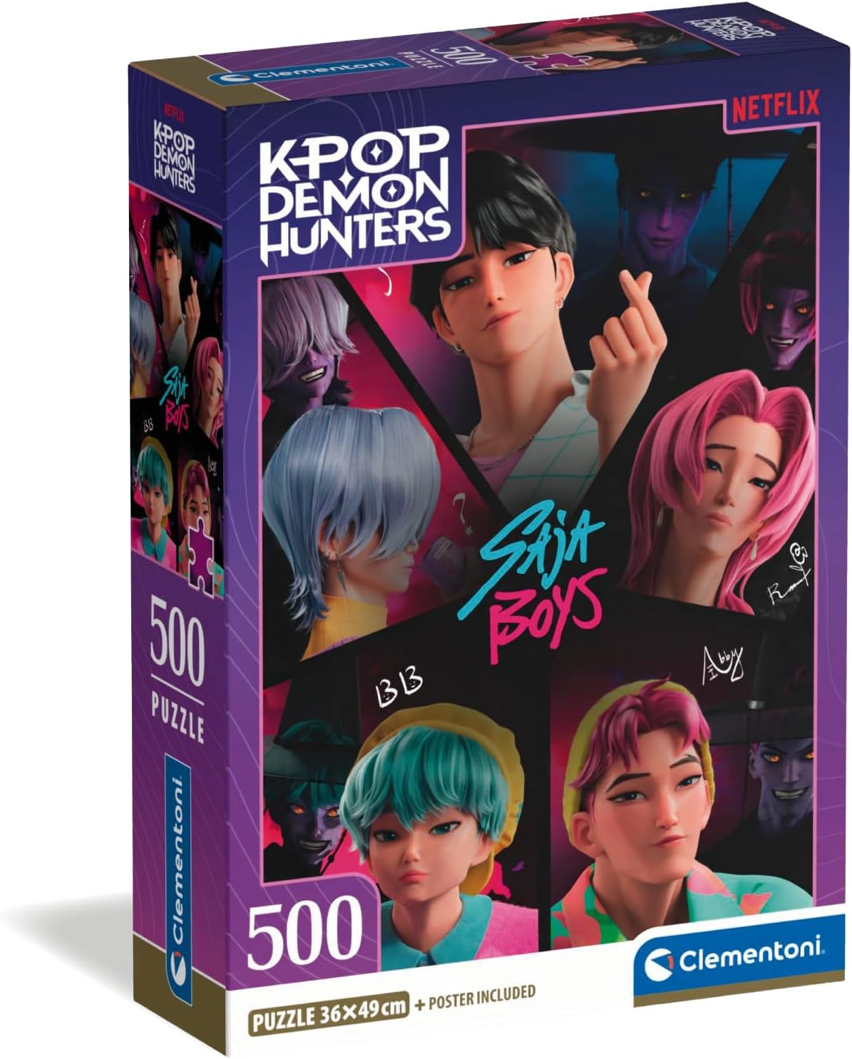 K-Pop Demon Hunters Puzzle 500 pezzi con Poster
