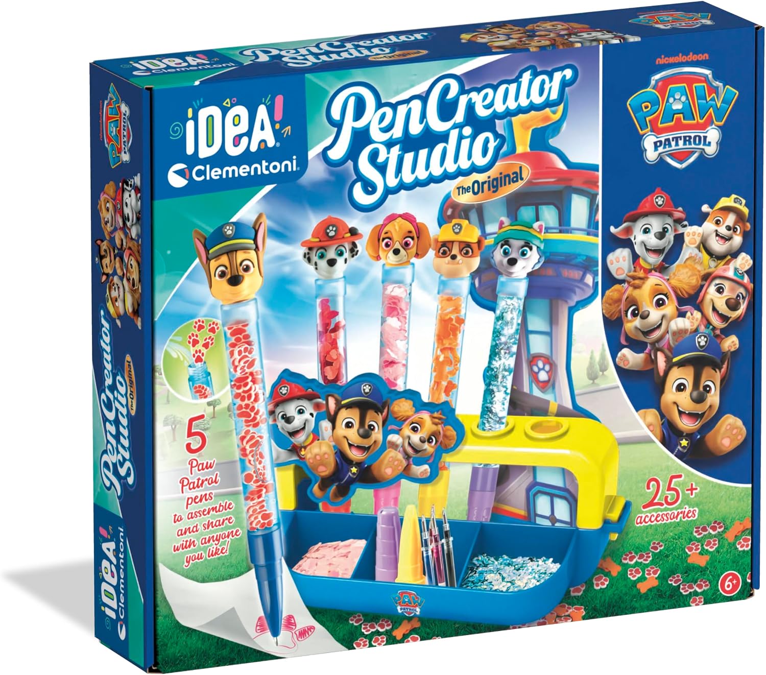 Laboratorio delle Penne Paw Patrol - Kit con accessori per creare 5 penne ispirate a tutti i cuccioli Paw Patrol