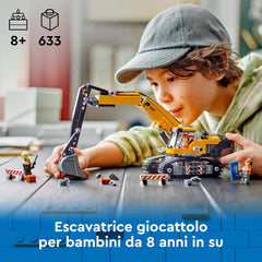 Lego City - Escavatore da cantiere giallo 60420