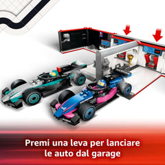 Lego City - Garage con monoposto Mercedes-AMG e Alpine F1 60444