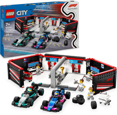 Lego City - Garage con monoposto Mercedes-AMG e Alpine F1 60444