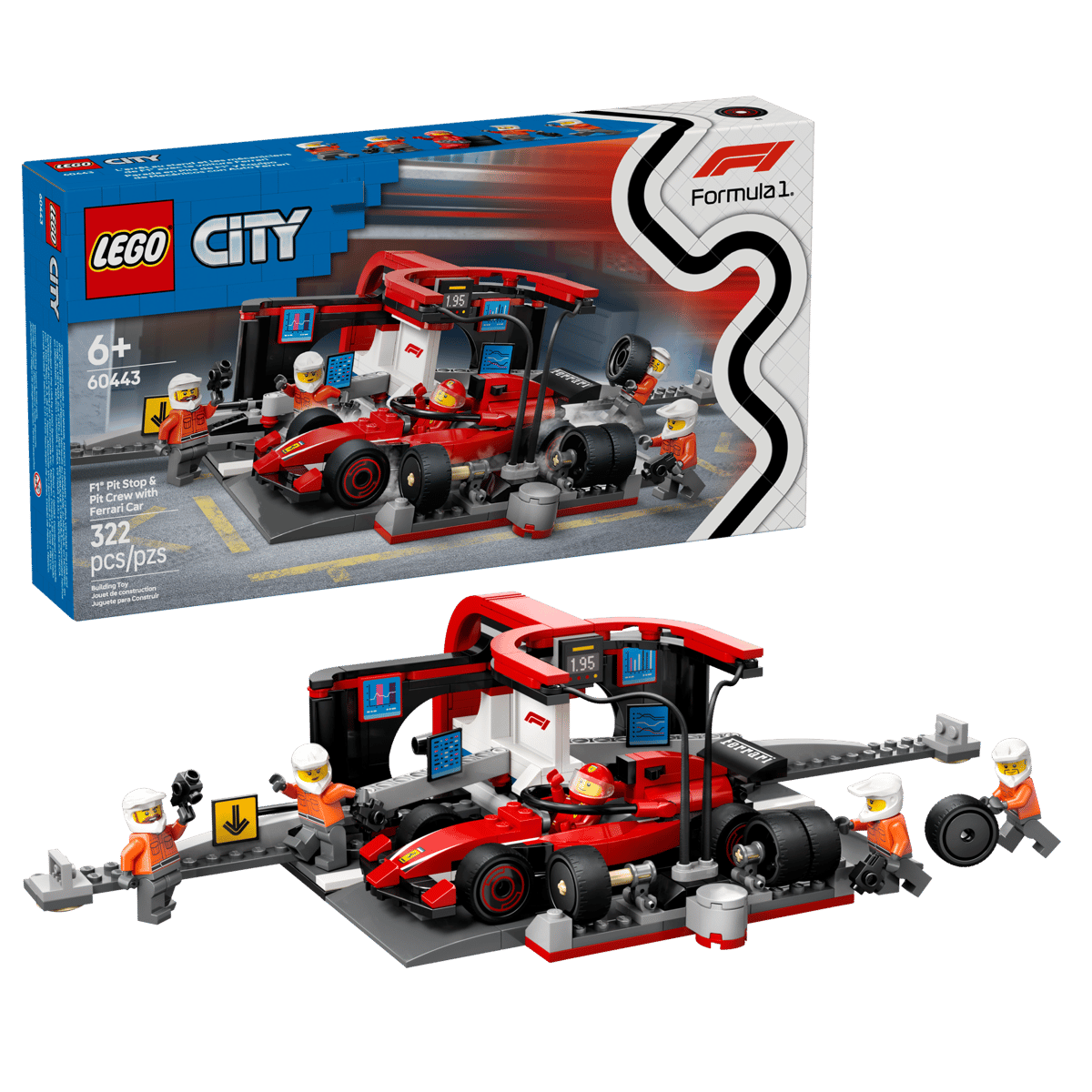 Lego City - Pitstop e meccanici con monoposto Ferrari F1 60433