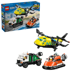 Lego City - Remix aereo, camion di servizio e hovercraft 60505