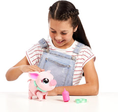Little Live Pets - My Walking Pig interattivo con guinzaglio, biberon e oltre 25 suoni e reazioni