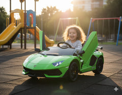 Mini Lamborghini Elettrica per bambini Aventador Verde 12V