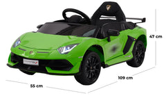 Mini Lamborghini Elettrica per bambini Aventador Verde 12V
