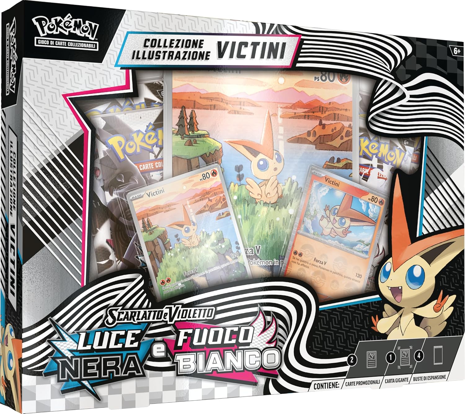 Pokémon - Luce Nera e Fuoco Bianco Collezione Illustrazione Victini 
