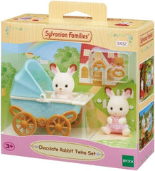 Sylvanian Families - Set Gemelli Coniglio Cioccolato e carrozzina