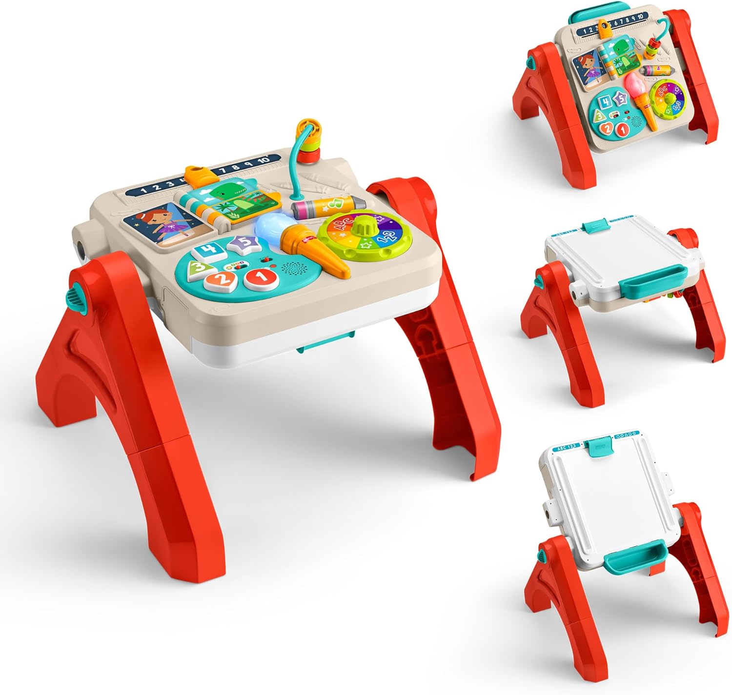 Tavolino Attività 4 in 1 con Cavalletto per L'Apprendimento di Bambini E Neonati