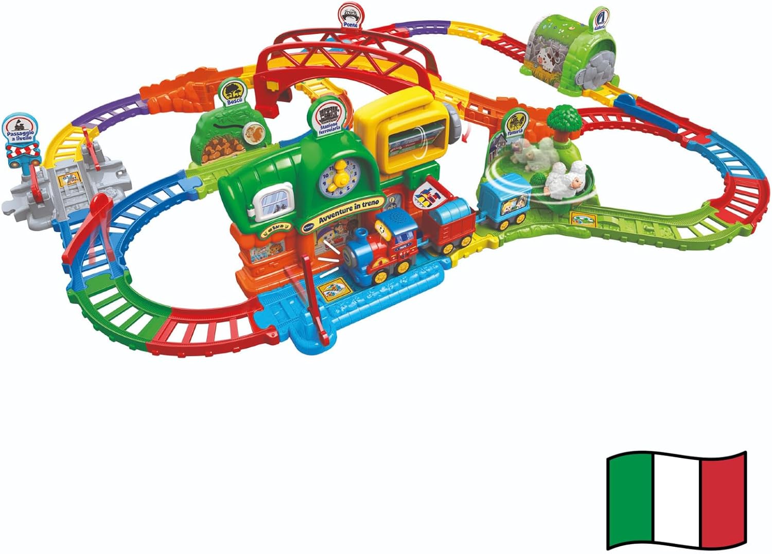 Vroom Vroom Go - Avventure in Treno Circuito Interattivo con Trenino Motorizzato