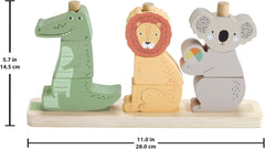 animali impilabili in legno per bambini fisher price