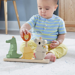 animali impilabili in legno per bambini fisher price