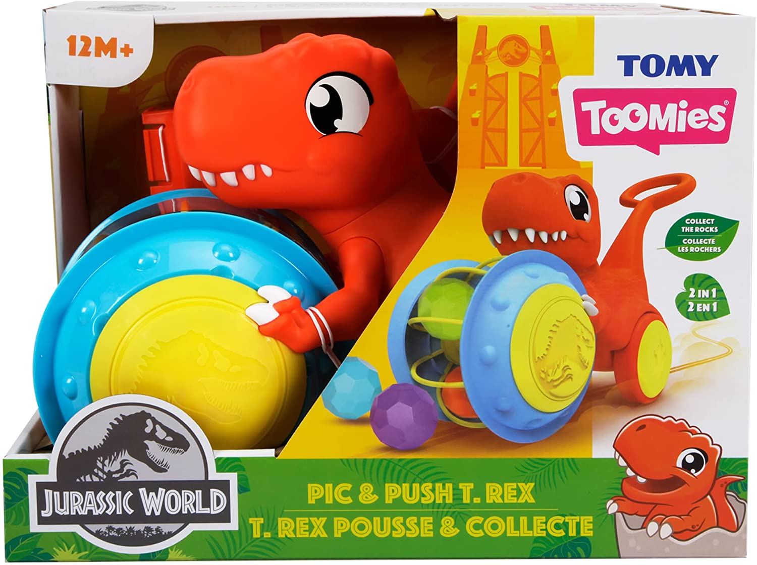 Toomies-Jurassic World Pic & Push T-Rex