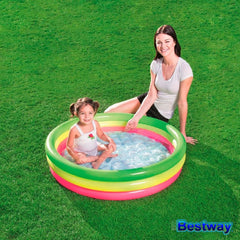 Bestway - Piscina Gonfiabile Colorata 3 Anelli 102X25cm