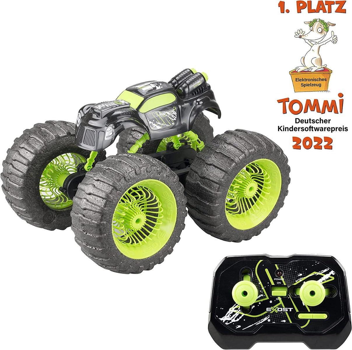 Voiture Télécommandée EXOST Rhino Wave - Rocco Giocattoli - Double Turbine Pour Eau Et Terre - Suspensions Anti-Choc