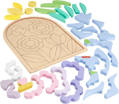 puzzle fiori in legno bambini fisher price 