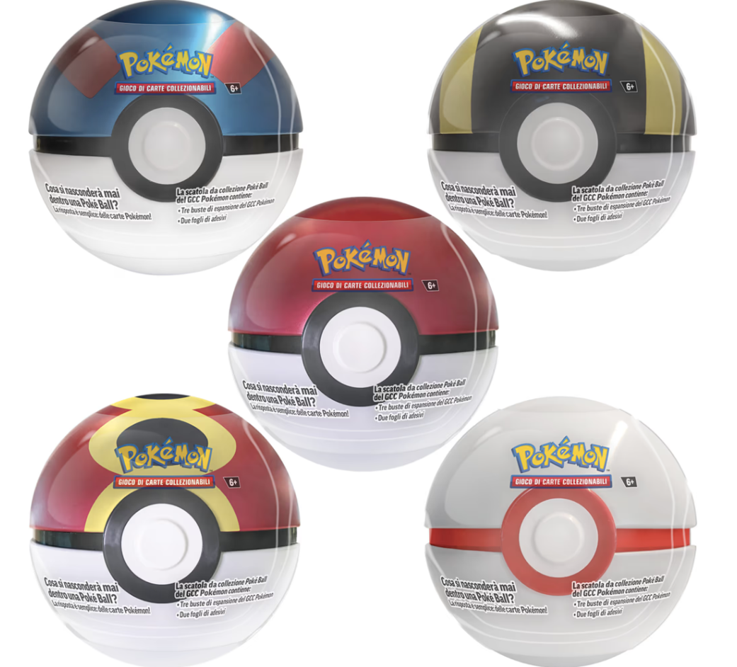 Pokémon - Tin Poké Ball da collezione con tre buste espansione