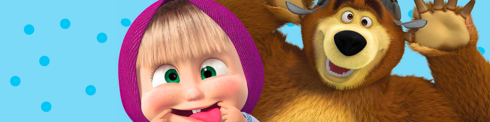 Masha e orso personaggi russe dei film animati, bambole matrioska