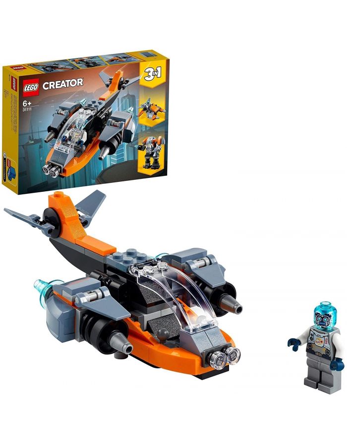 Lego Creator 3 in 1 Cyber-Drone 31111 - Set da costruzione